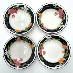 Vintage Hankook Korea 3665 Floral Memories Replacement Bowl 5.75"- Set of 4